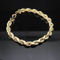 Real 10K Gold Yellow Rope Bracelet