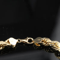 Real 10K Gold Yellow Rope Bracelet