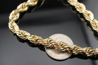 Real 10K Gold Yellow Rope Bracelet