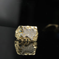 Anillo de oro de 10K auténtico de Texas con circonitas cúbicas