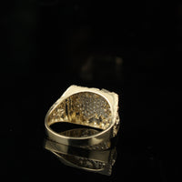 Anillo de oro de 10K auténtico de Texas con circonitas cúbicas