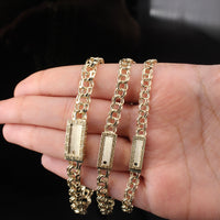 Pulseras Chino de oro de 10K auténtico