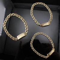 Pulseras Chino de oro de 10K auténtico