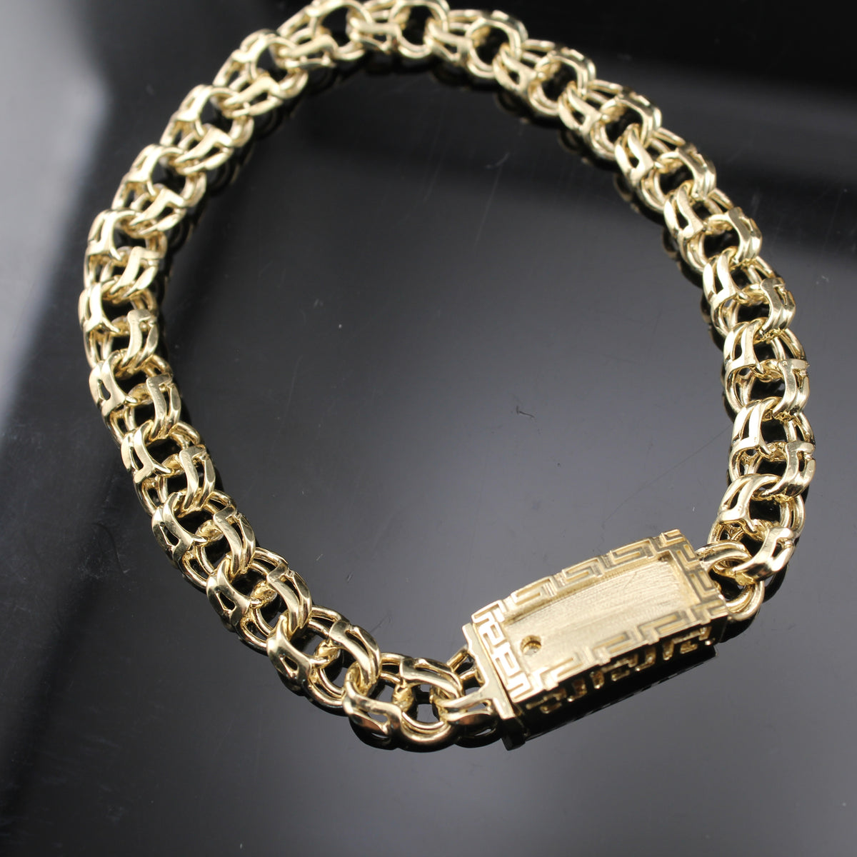 Pulseras Chino de oro de 10K auténtico