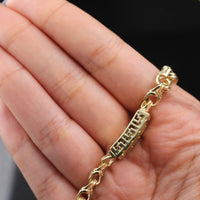 Pulseras Chino de oro de 10K auténtico