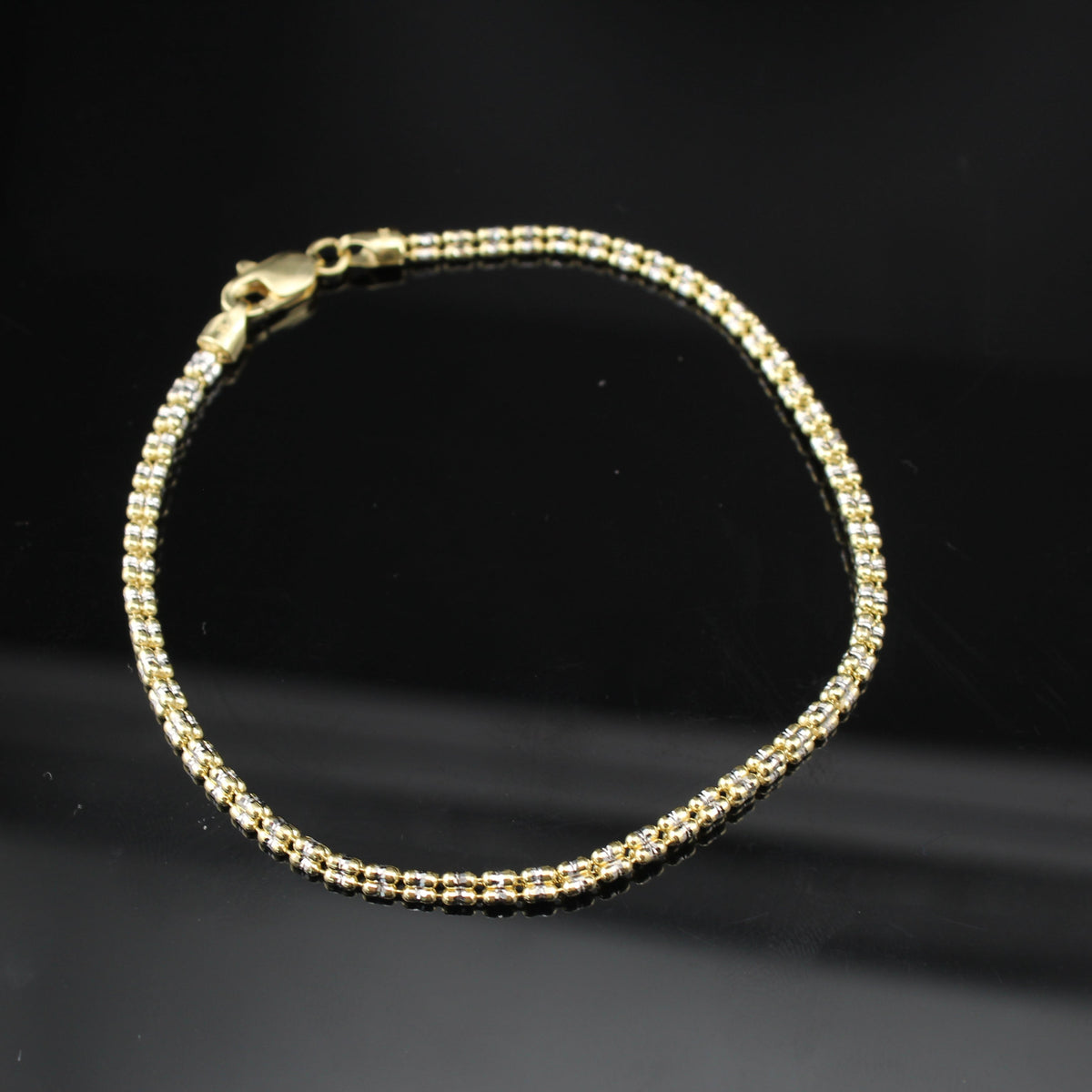 Real 10K Gold Ice Chain Bracelet