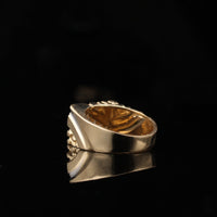 Real 14K Gold Diamond Nugget Ring