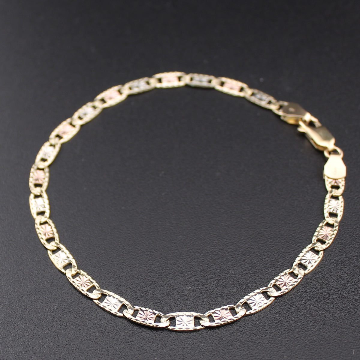 Real 14K Gold Valentino Chain Bracelet