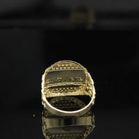 Real 10K Gold Mens Last Supper Ring