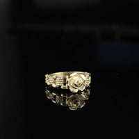 Real 10K Gold Rose Womens Ring