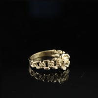 Real 10K Gold Rose Womens Ring