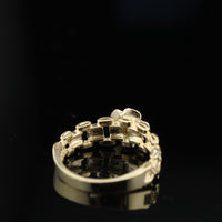 Real 10K Gold Rose Womens Ring