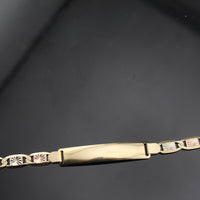 Real 14K Gold 6mm Valentino ID Bracelet