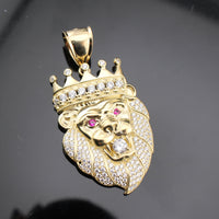 Real 10K Gold Lion Pendant