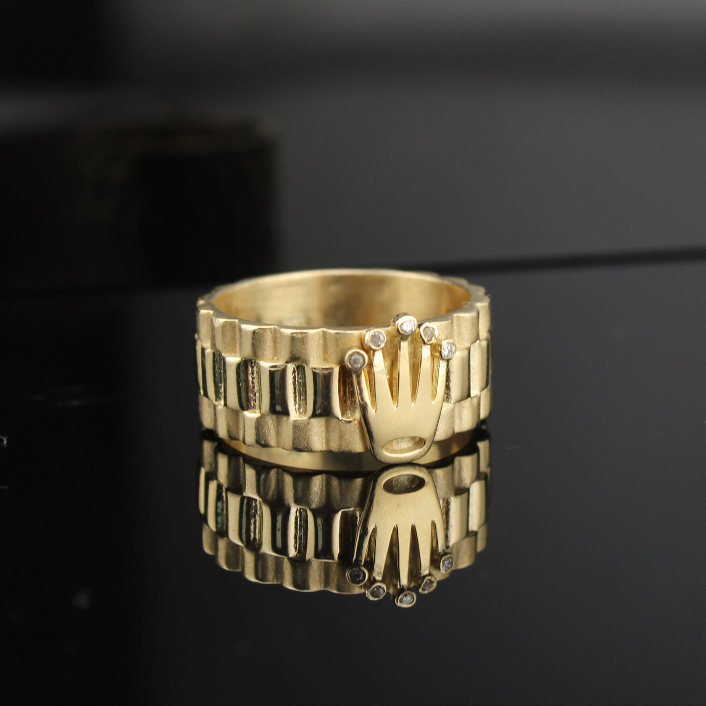 14K Rolex Inspired Mens Ring
