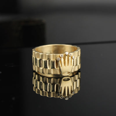 14K Rolex Inspired Mens Ring