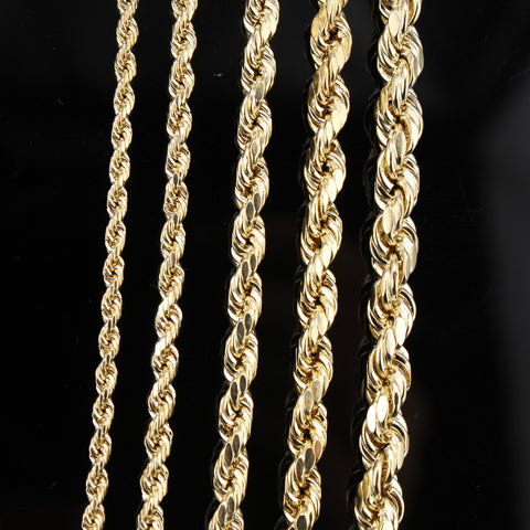 Real 10K Gold Rope Chains