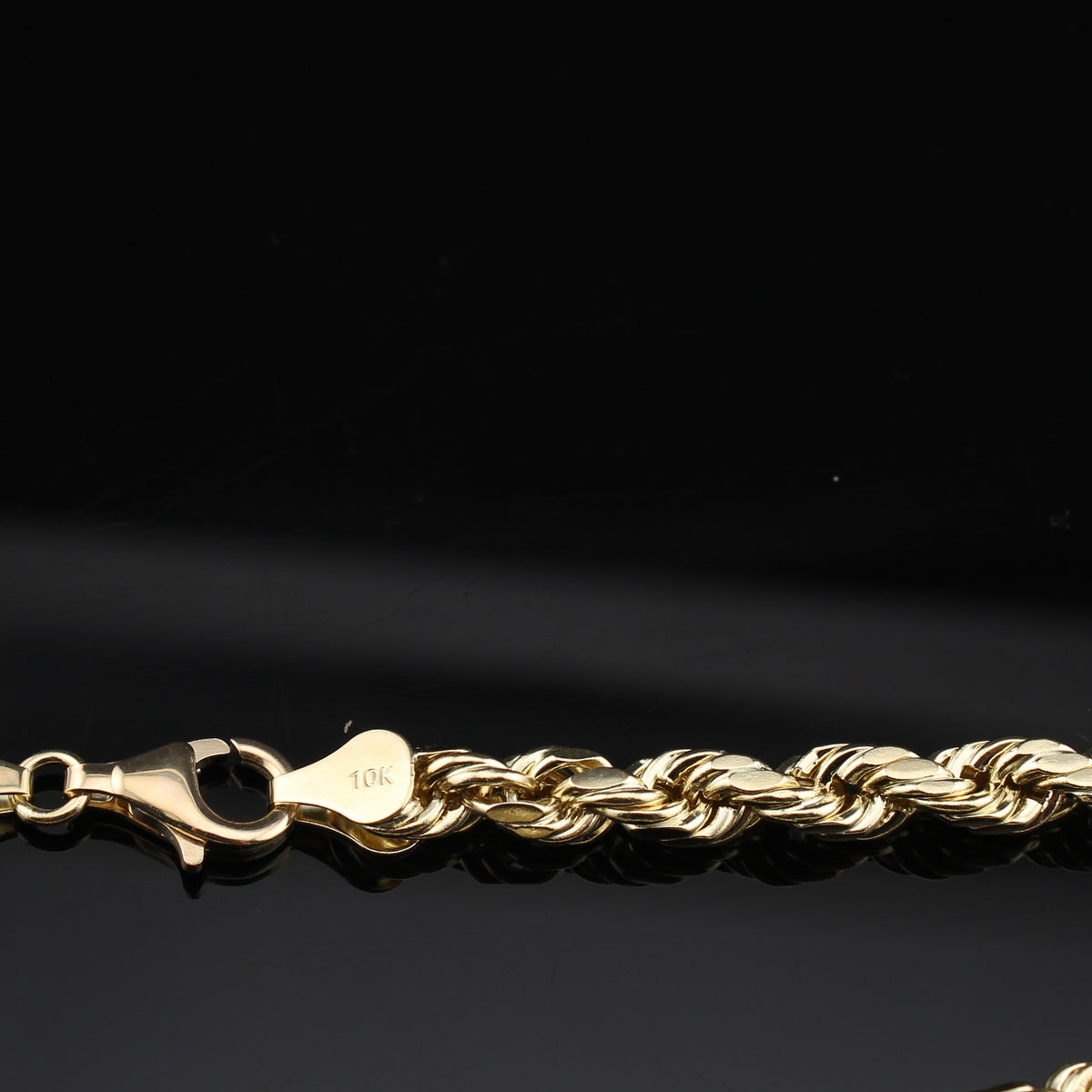 Cadenas de oro de 10K auténticas tipo soga