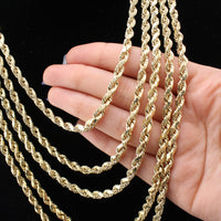 Real 10K Gold 5mm Rope Chains