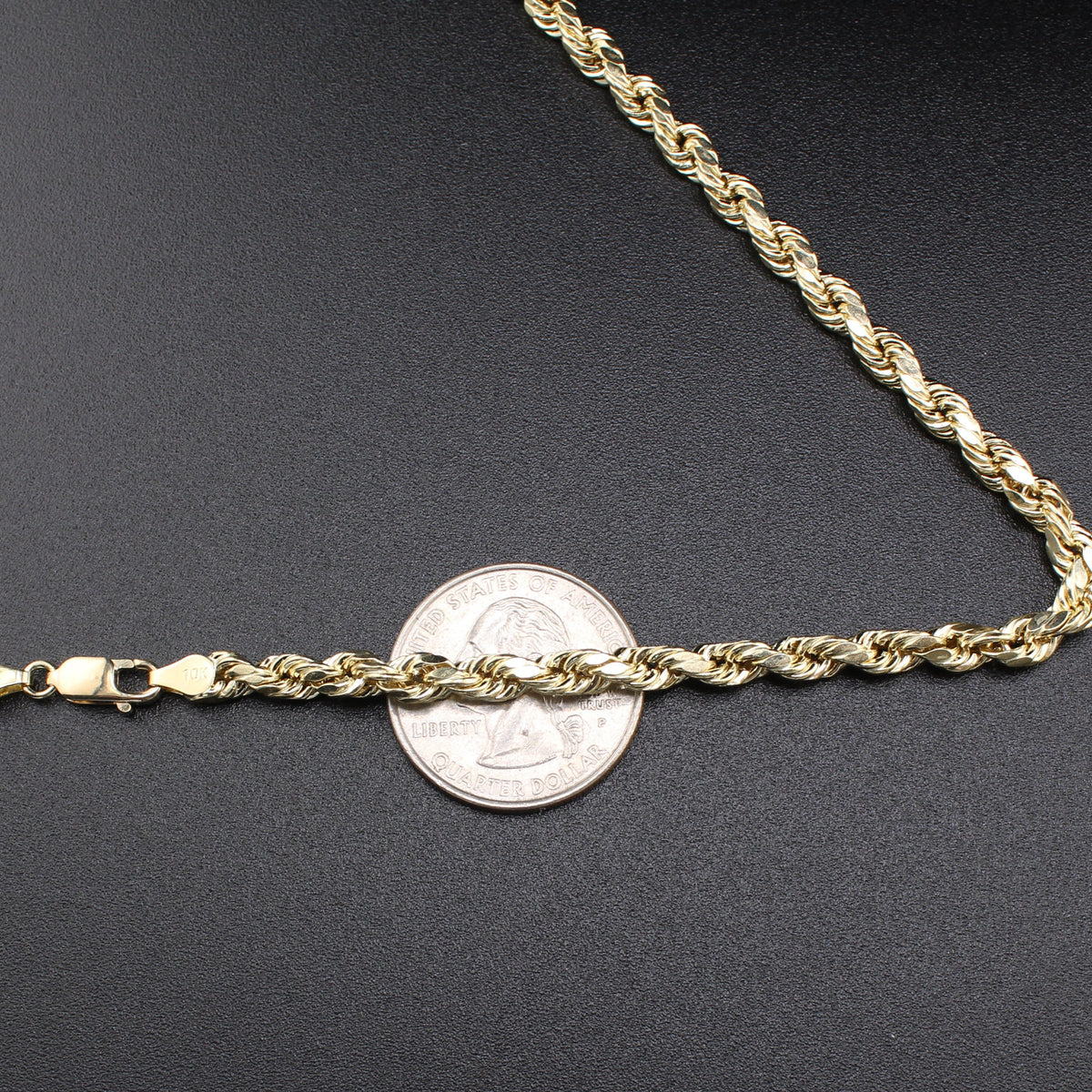 Real 10K Gold 5mm Rope Chains