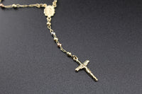 14K Tri Color Rosary Necklace - alternate view - ICEbyAK