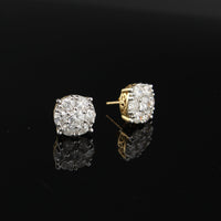 Aretes de oro de 14 quilates con diamantes, 3.00 TCW
