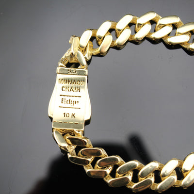 10K Monaco Chain Bracelet 9.5 MM