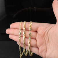 Real 10K Gold Miami Cuban Link Bracelets