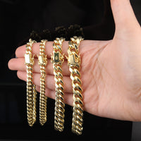 Real 10K Gold Miami Cuban Link Bracelets
