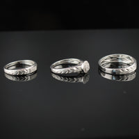 Diamond Wedding Rings & Band Set