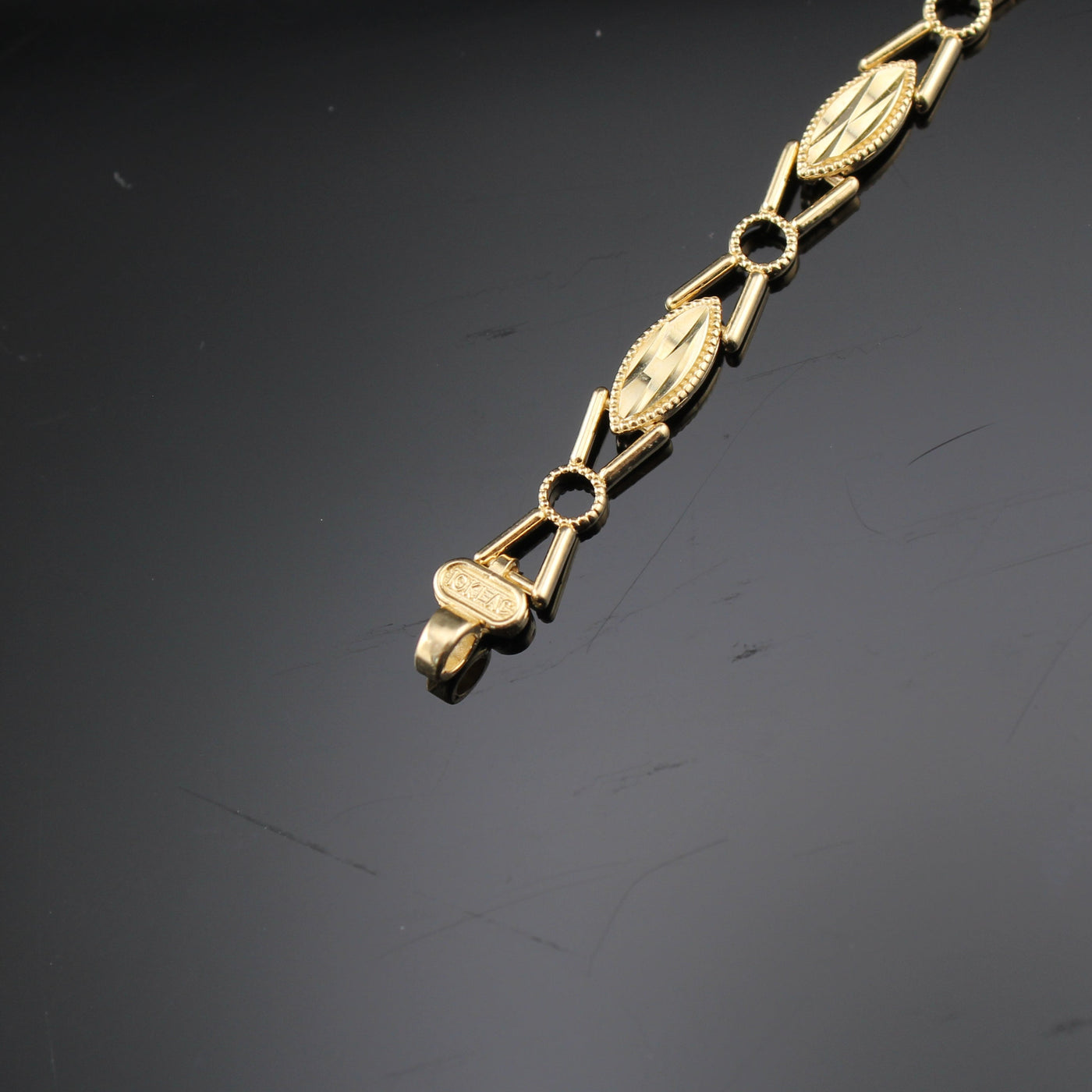 14K Quinceañera Heart Bracelet