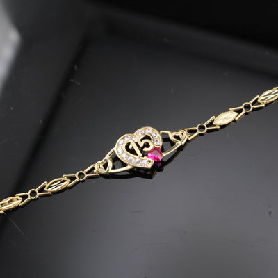 Quinceanera Bracelet Real Gold

