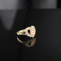 Real 14K Gold Virgin Mary Ring