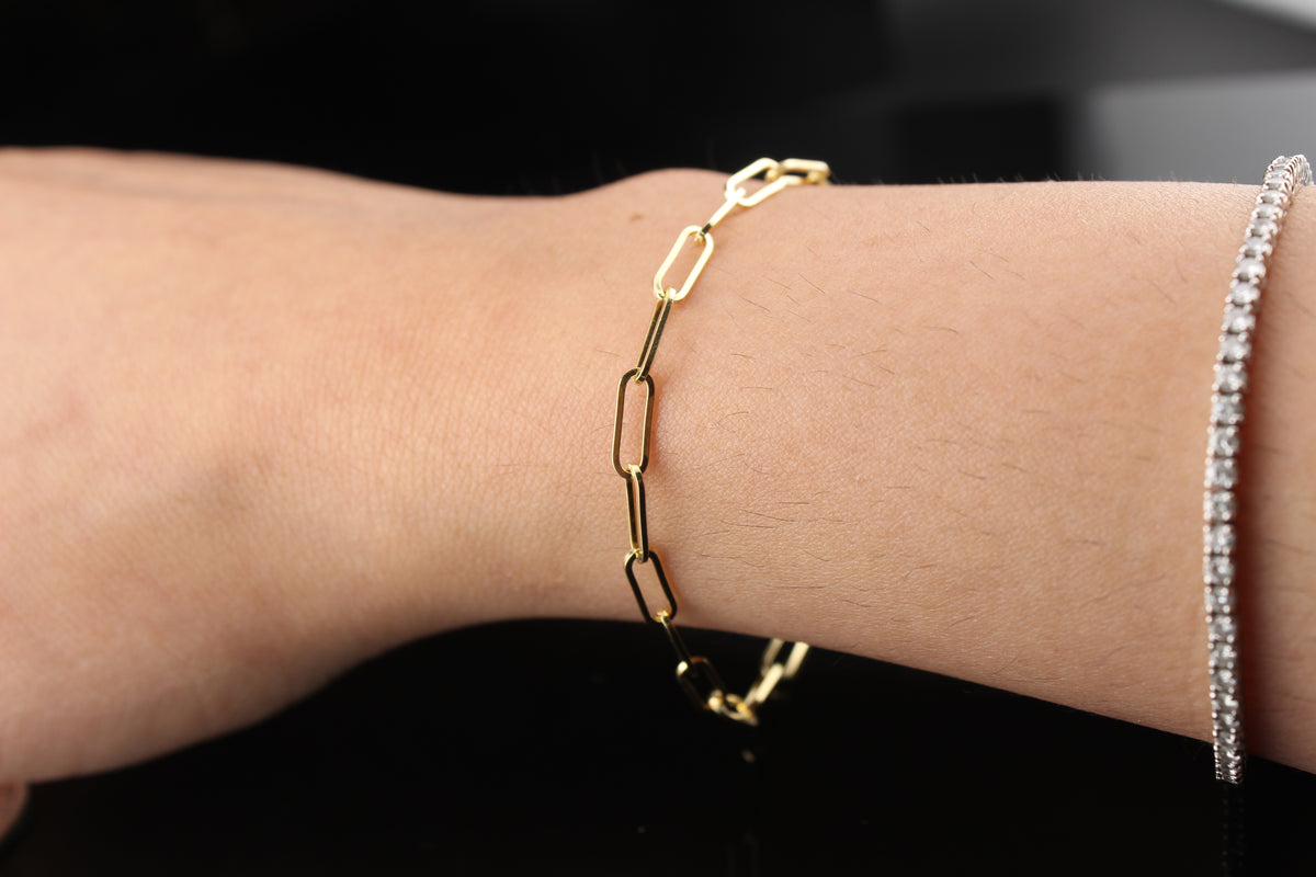 Pulsera de eslabones de oro de 14 quilates