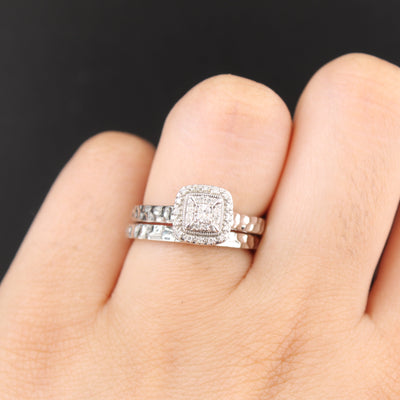 Diamond Wedding Ring & Band Set