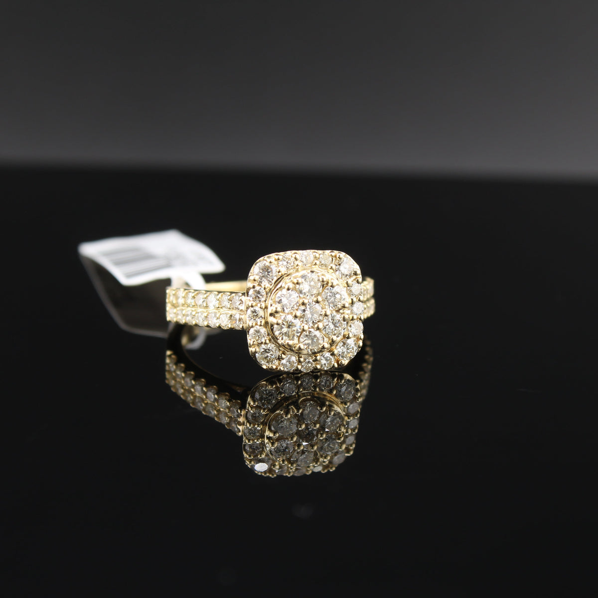 Real 10K Yellow Gold Ladies Diamond Ring 1.35 CTW