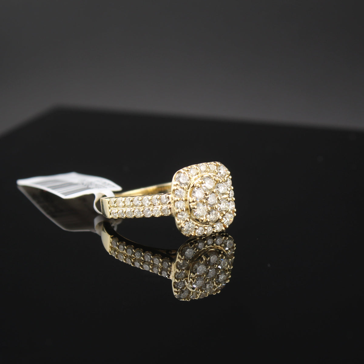 Real 10K Yellow Gold Ladies Diamond Ring 1.35 CTW
