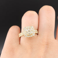 Real 10K Yellow Gold Ladies Diamond Ring 1.35 CTW