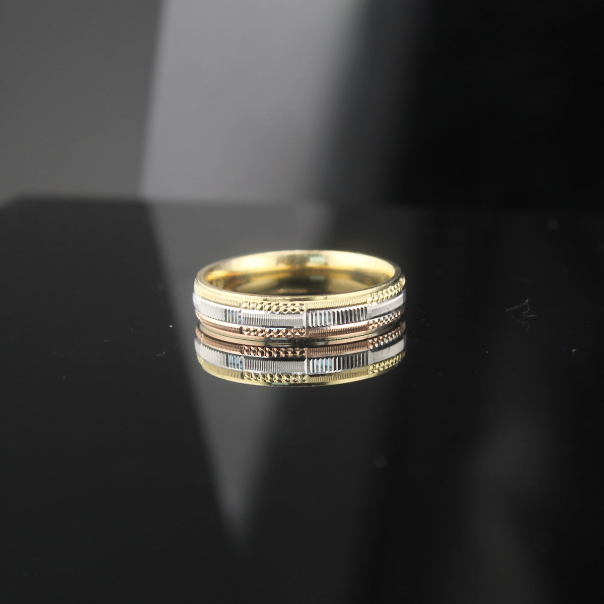 Real 10K Gold Mens Comfort Fit Band