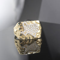 Anillo de oro de 10K auténtico de Texas con circonitas cúbicas
