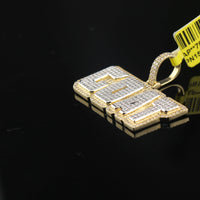 Real 10K Gold Diamond Goat Pendant