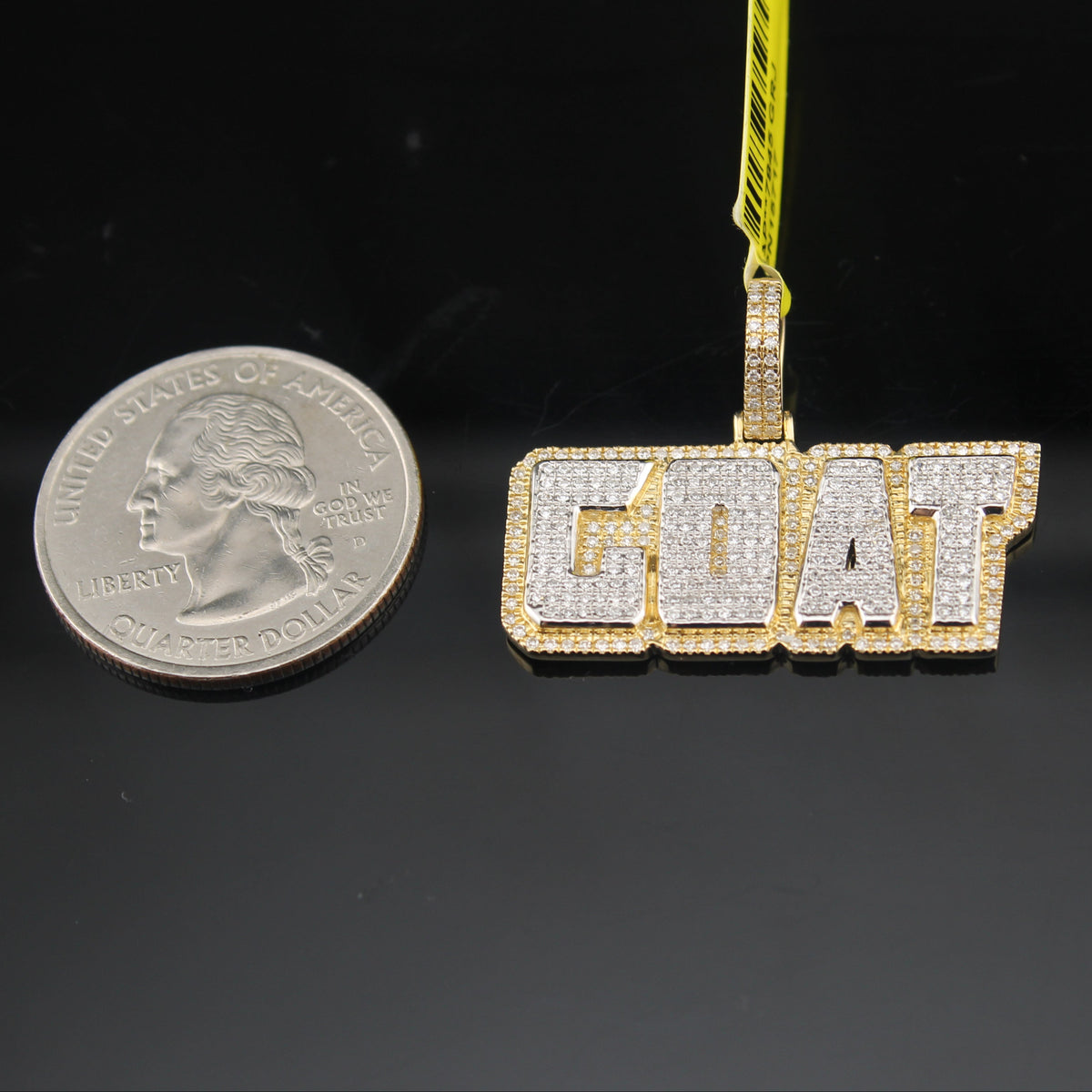 Real 10K Gold Diamond Goat Pendant