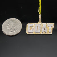 Real 10K Gold Diamond Goat Pendant