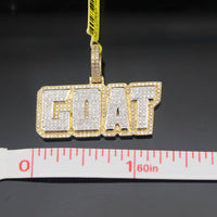 Real 10K Gold Diamond Goat Pendant