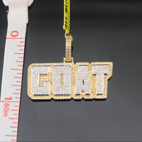 Real 10K Gold Diamond Goat Pendant