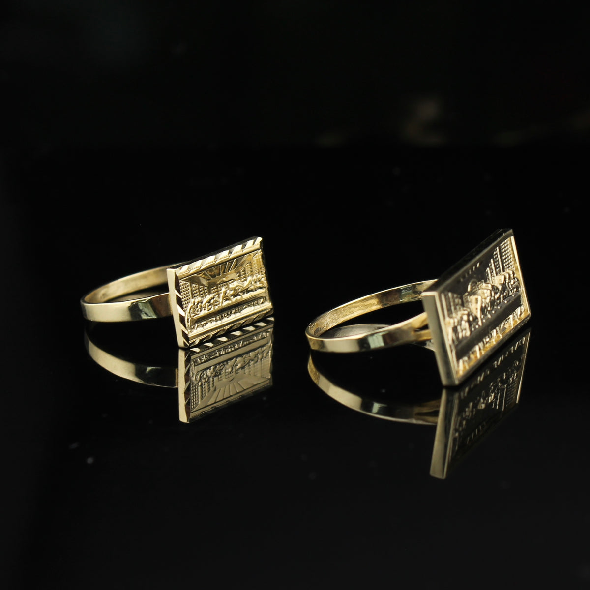 Real 10K Gold Last Supper Ring