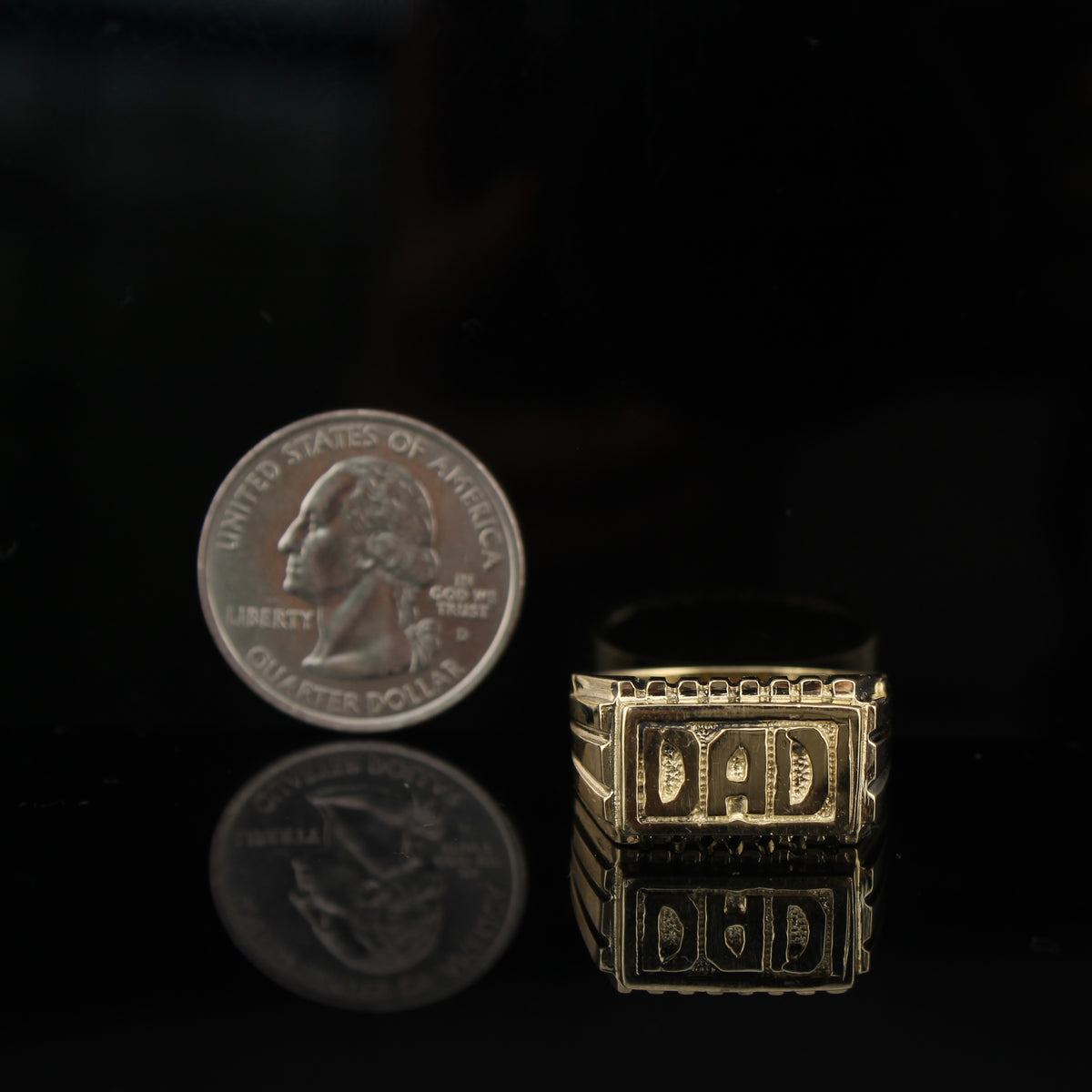 Real 10K Gold Dad Ring