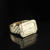 Real 10K Gold Last Supper Nugget Ring