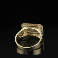 Real 10K Gold Last Supper Nugget Ring