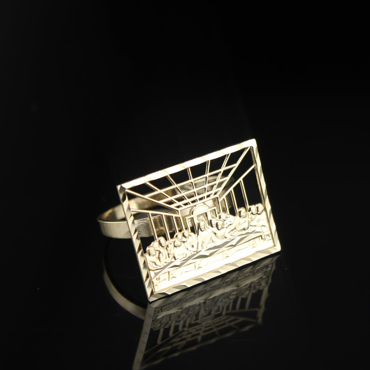 Real 10K Gold Last Supper Ring